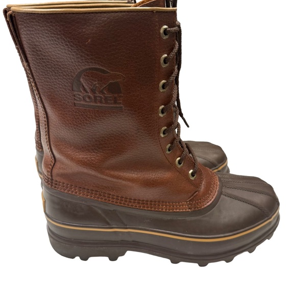 Sorel Maverick Waterproof SNOW Boot Brown Leather NM1085-200 Mens Size 10 NEW - Picture 1 of 15